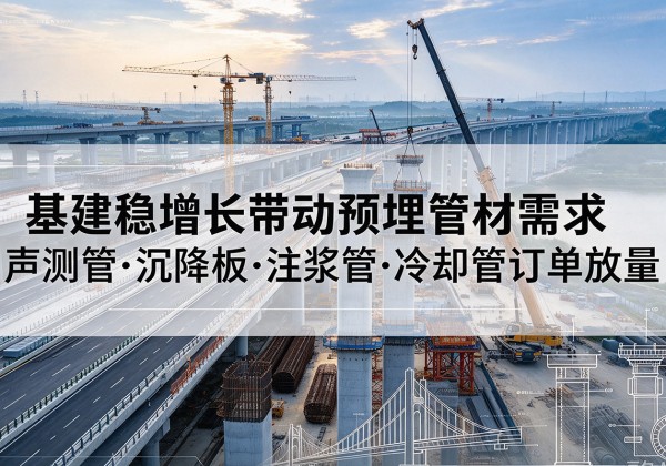 陈仓基建稳增长带动预埋监测管材需求，声测管、沉降板、注浆管订单持续放量